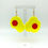 Thumbnail: Neon Fluorescent Fried Egg Earrings - Big Yellow & Pink Eggs