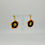 Thumbnail: Mini Punk Flower Earrings - Orange & Black