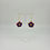 Thumbnail: Mini Punk Flower Earrings - Red & Purple