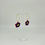 Thumbnail: Mini Punk Flower Earrings - Red & Purple