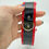 Thumbnail: Fringed PVC choker - Red & Black