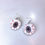 Thumbnail: *Sample* Medium Eyeball Earrings - Swirly Lilac Marble