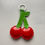 Thumbnail: Hand Stitched Cherry Bag Charm 1 of 1