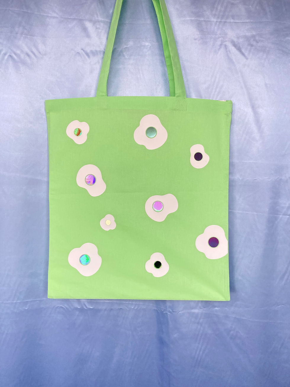 Thumbnail: Mint Green Fried Eggs Tote Bag