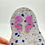 Thumbnail: Glitter & Vinyl Worm Ball Stud Dangle Earrings - Candy Aurora