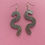 Thumbnail: Glitter Worm Simple Dangles - Silver