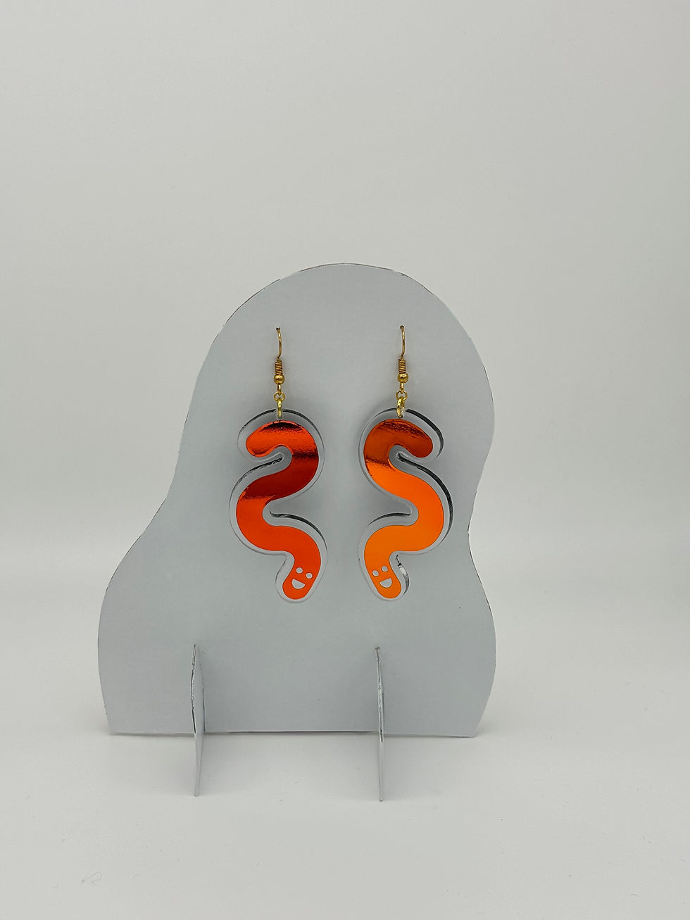 Thumbnail: Vinyl Worm Earrings - Tourmaline Aurora