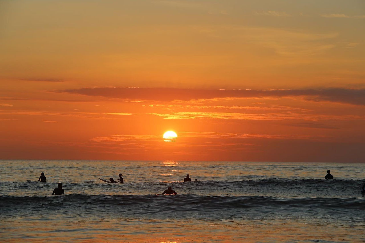 sunset at Watergate bay Cornwall 