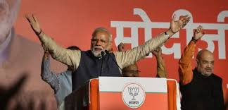 PM Modi during his victory speech