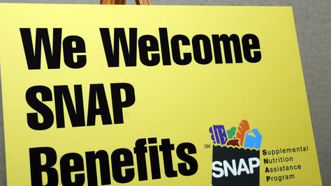 The new sign for the Supplemental Nutrition Assistance Program (SNAP), “We Welcome SNAP Benefits”, was unveiled on Wednesday, May 19, 2010, at the Department of Agriculture in Washington, D.C.