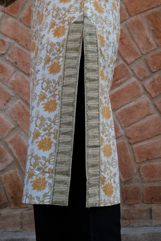 Thumbnail: Kumbaya: Summer Flowers Long Kurta Embroidery View
