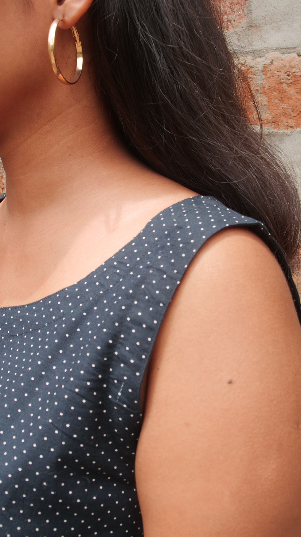 Thumbnail: Black Polka Dots Shift Dress