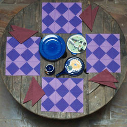 Table Mat Set w/Napkins-Handloom PW