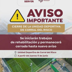 Gobierno de Bahía de Banderas anuncia cierre temporal de la Unidad Deportiva de Corral del Risco
