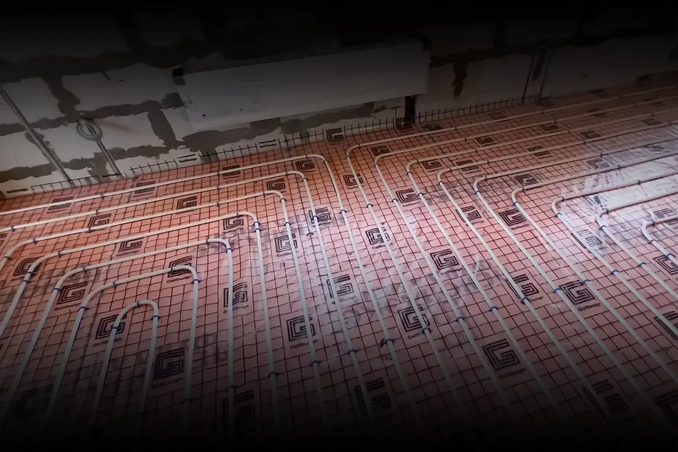 radiant heating in commercial building floor