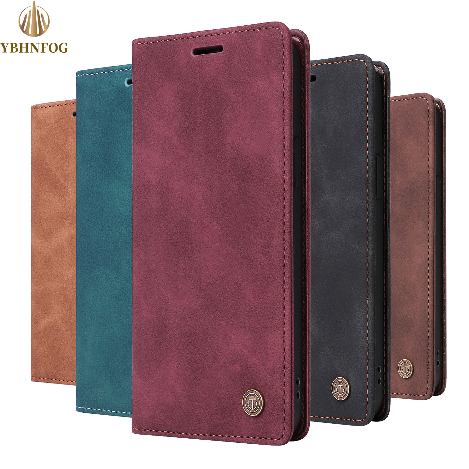 Vintage Leather Flip Wallet Case