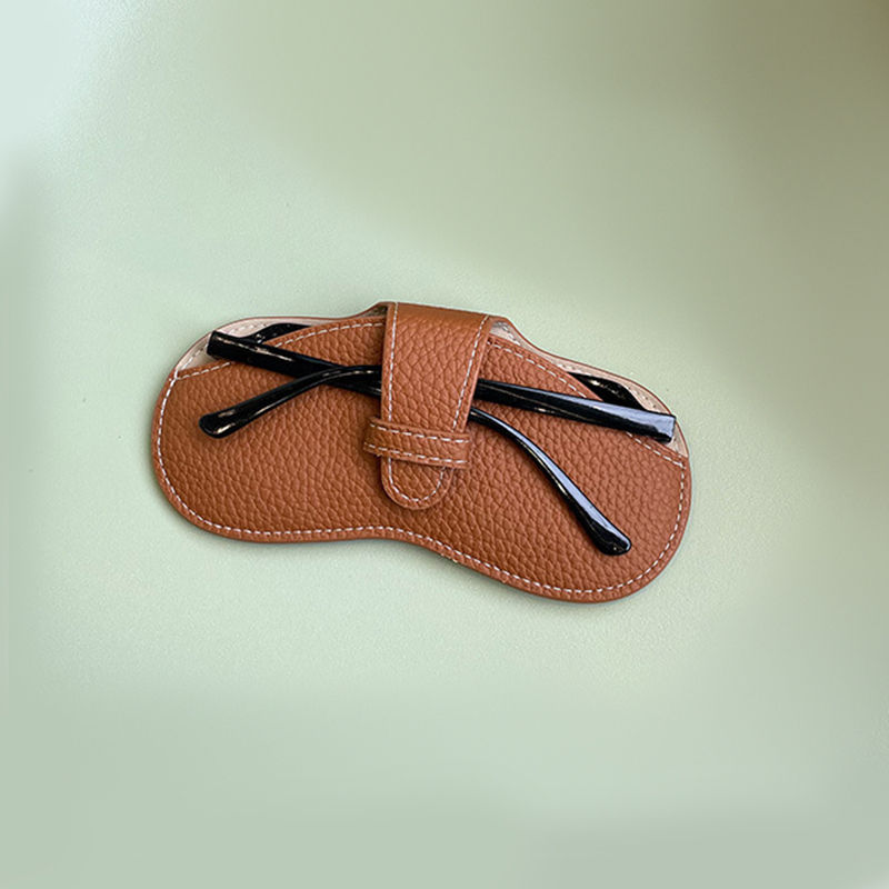 Thumbnail: Glasses Case Women Leather Soft Glasses Bag Fashion Portable Sunglasses Box Bag 