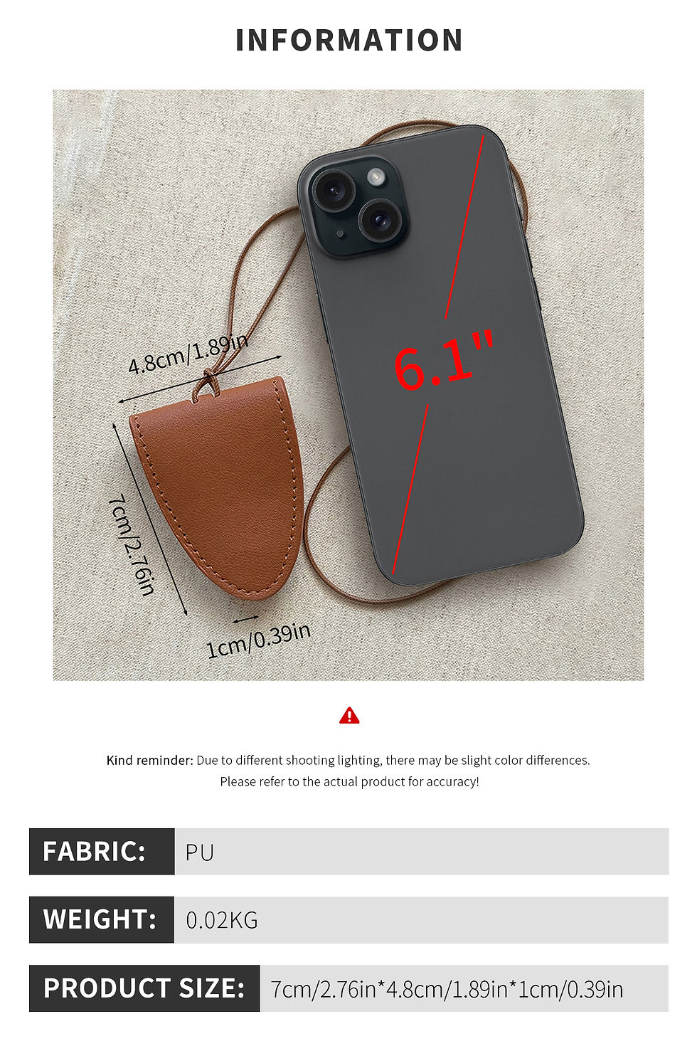 Thumbnail: MIYIN portable hanging neck glasses storage bag pendant PU leather travel sungla
