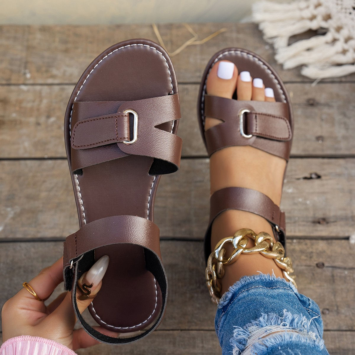 Classic Buckle Strap Sandals