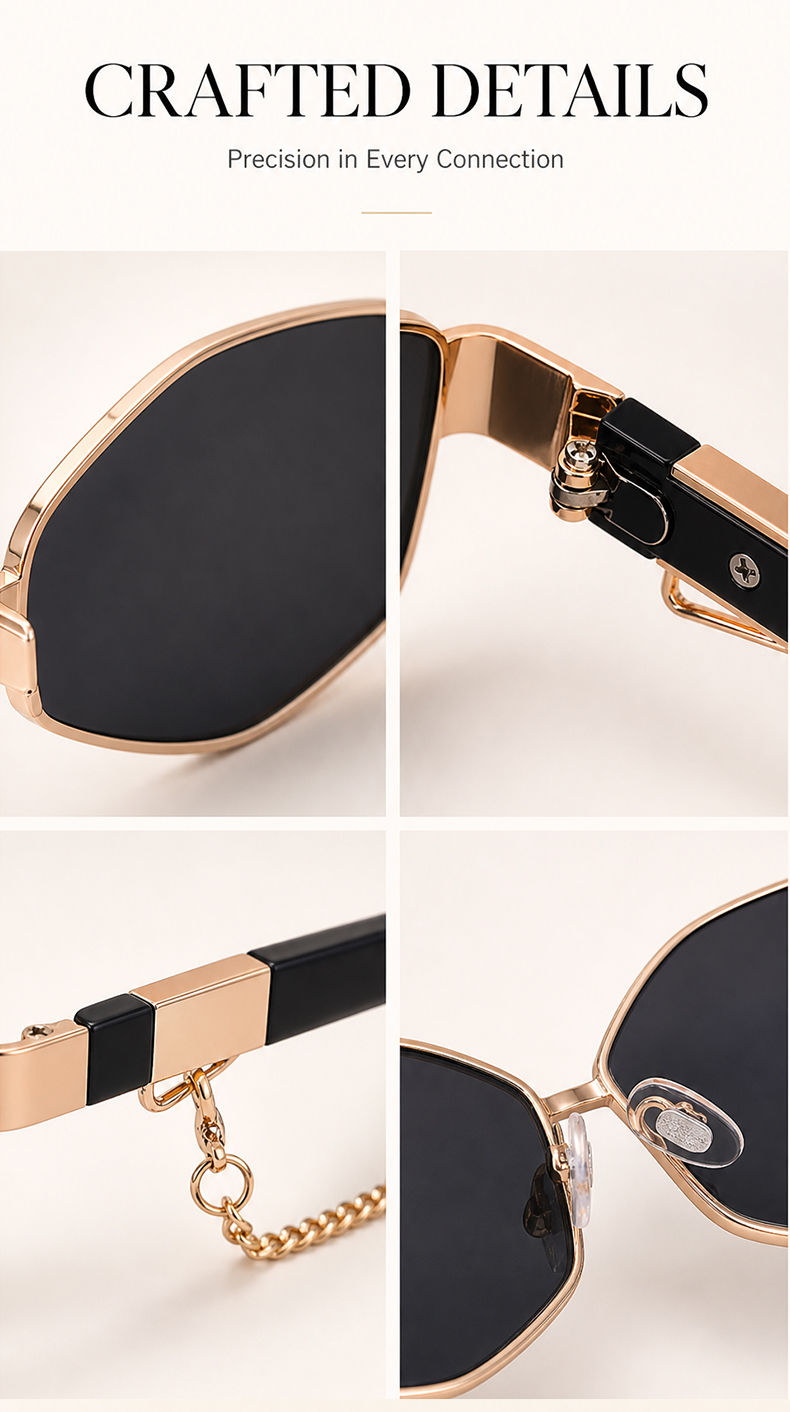Thumbnail: Kajila Gilded Chain Sunglasses