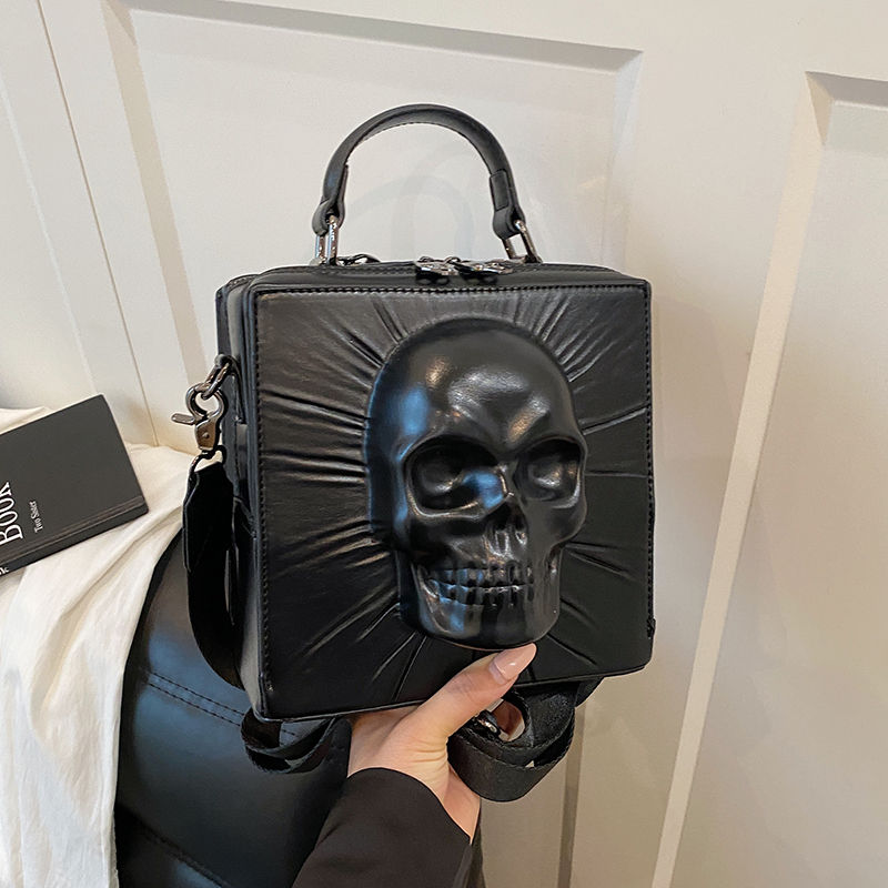 Thumbnail: Halloween Ghost Bag Novelty Skull Crossbody Bags Y2k Women Girls Punk Hiphop Hor