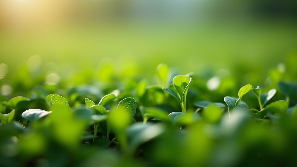 Close-up view of a healthy mix of vibrant microgreens