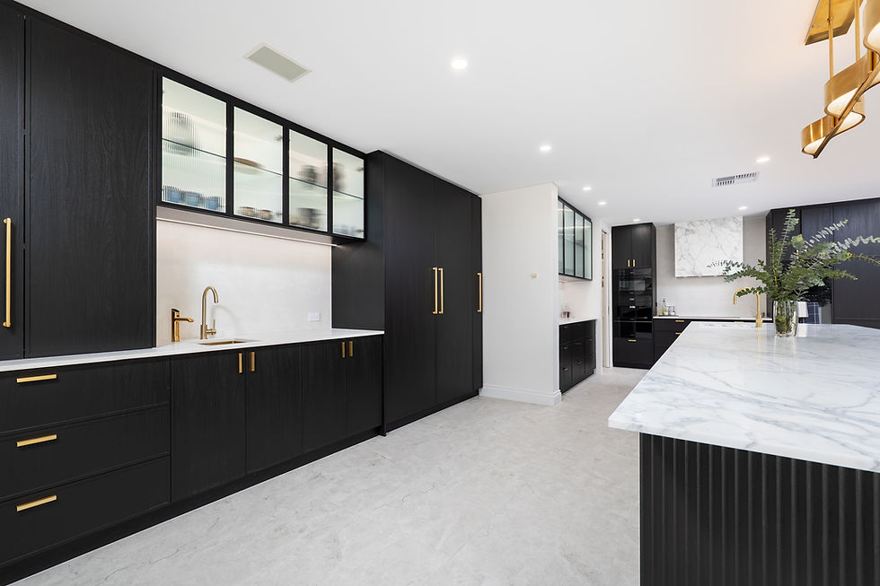 Modern kitchen with thin shaker doors