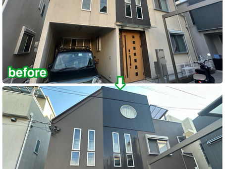宝塚市外壁塗装でとてもおしゃれなカラーになりました!