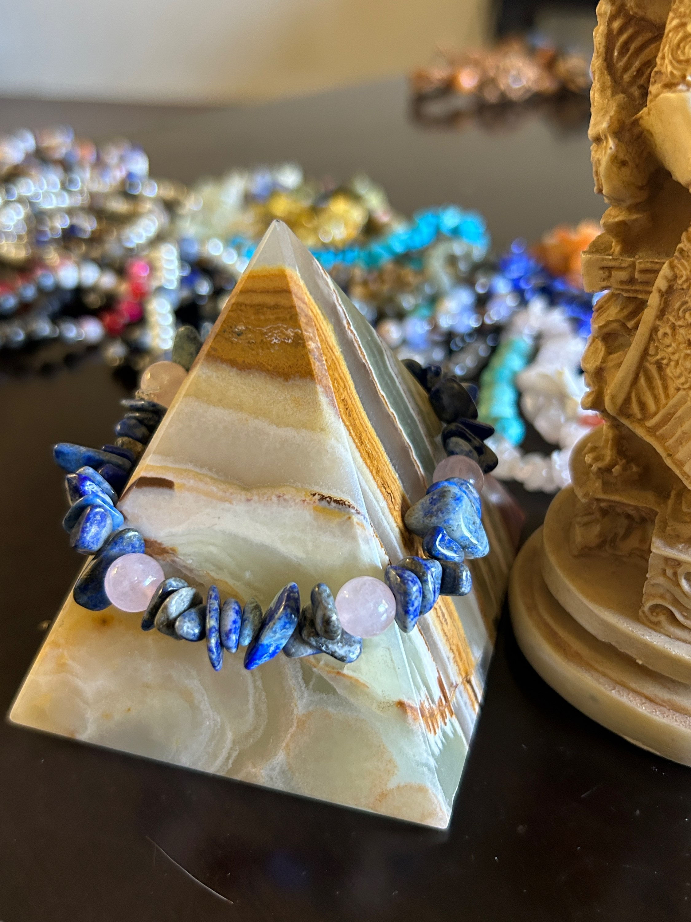 Lapis lazuli + Pink Quartz 