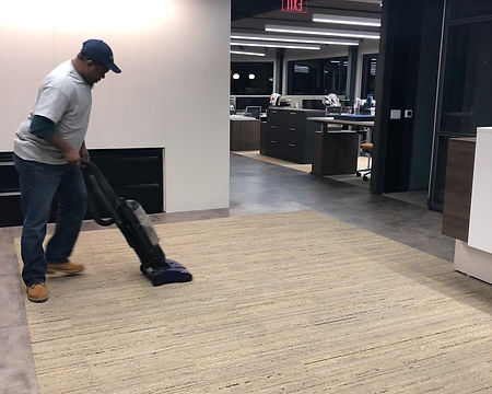 Man Vacuuming