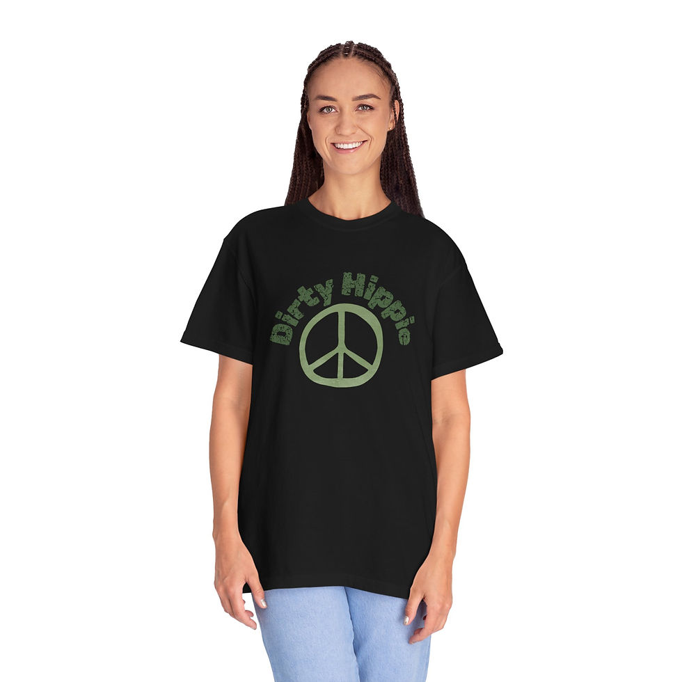 Thumbnail: Dirty Hippie Green Cracked Letters T-shirt