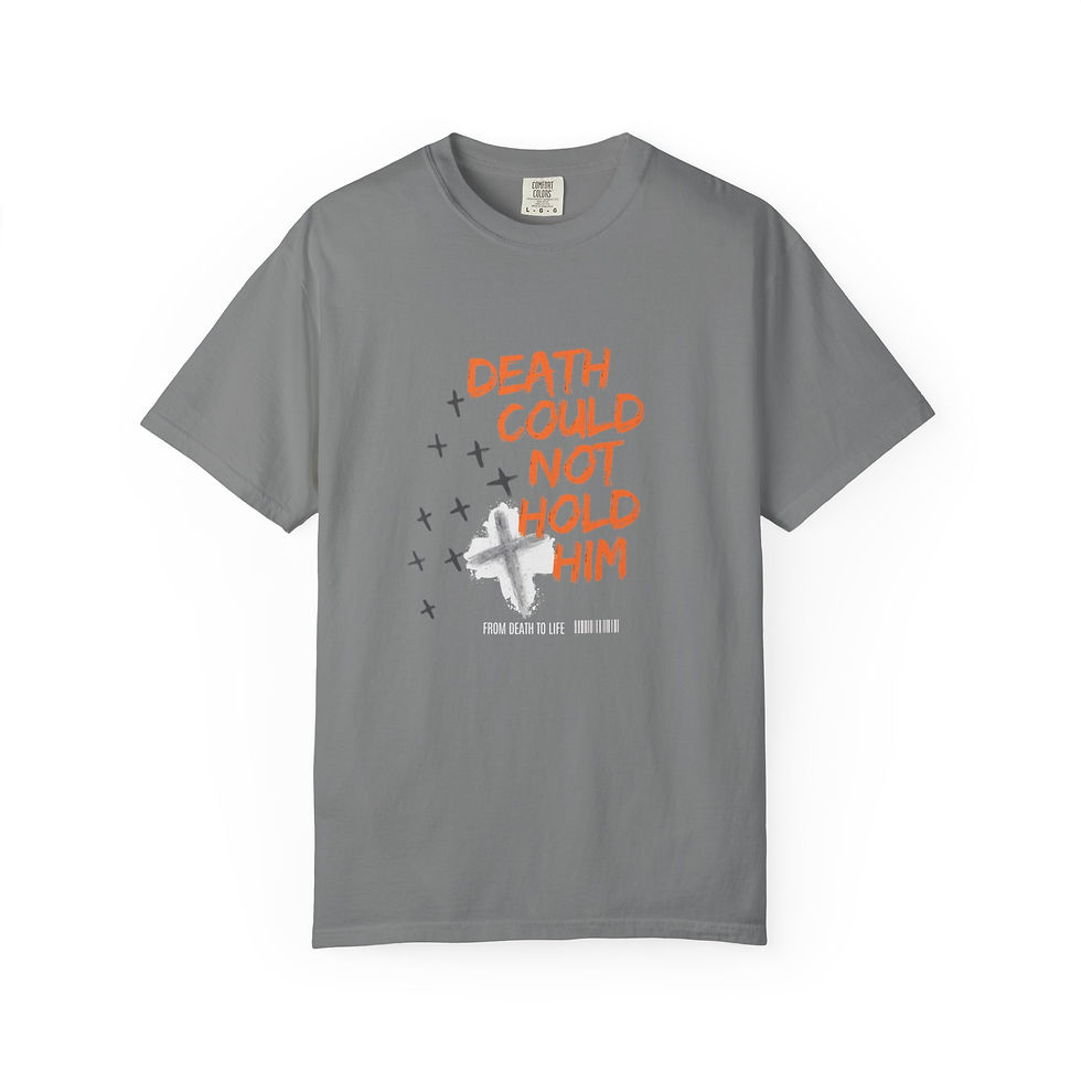 Thumbnail: Death Could Not Hold Him T‑Shirt — Christian Easter Resurrection Tee
