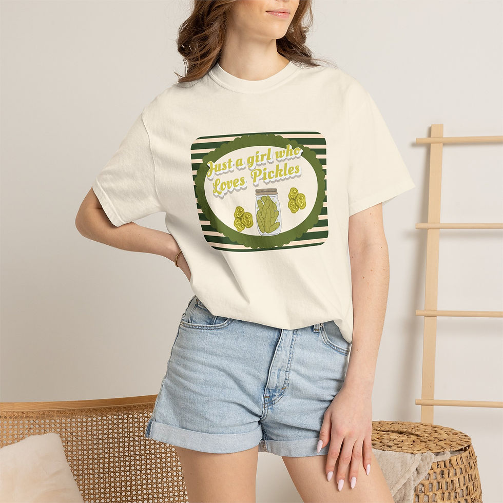 Thumbnail: Just a Girl Who Loves Pickles- T-Shirt