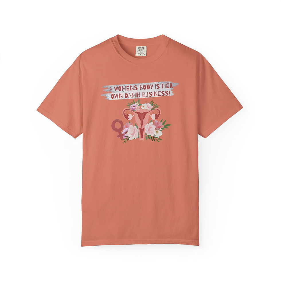 Thumbnail: Women's Body Is Her Own Damn Business T-Shirt — Feminist Reproductive Rights Tee