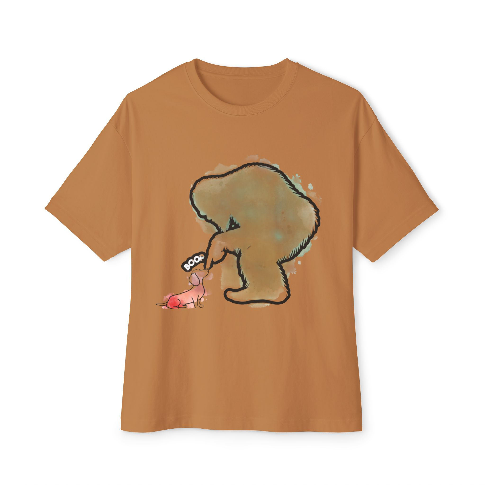 Colorful Sasquatch Boop Oversized Boxy Tee