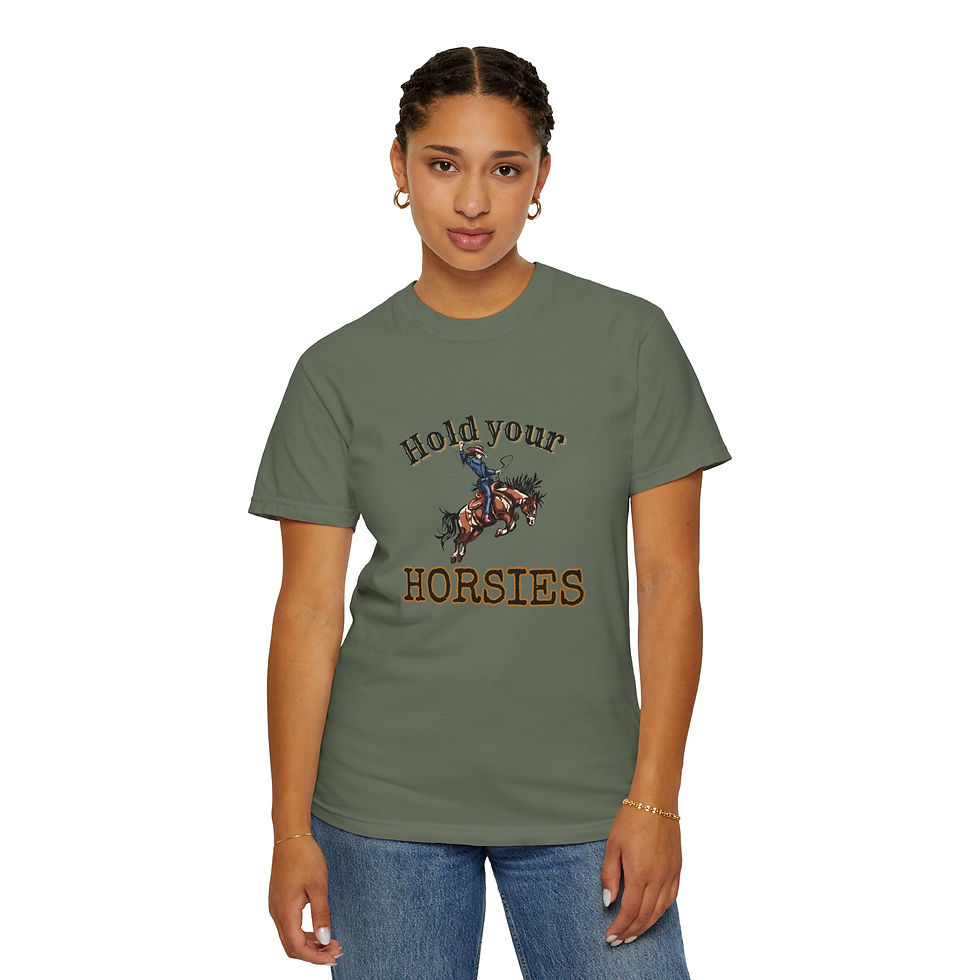 Thumbnail: Hold Your Horsies Cowboy Graphic T-Shirt