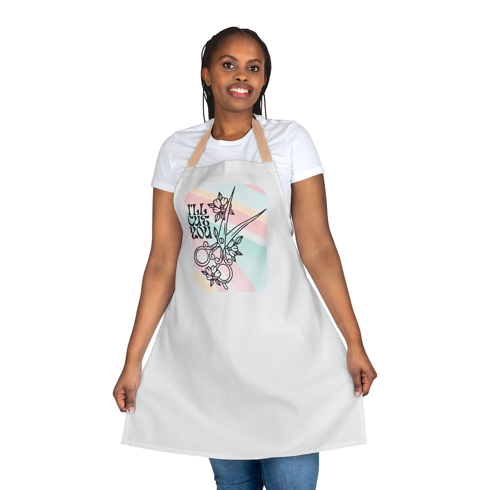 Thumbnail:  'I'll Cut You' Pastel Kitchen Apron