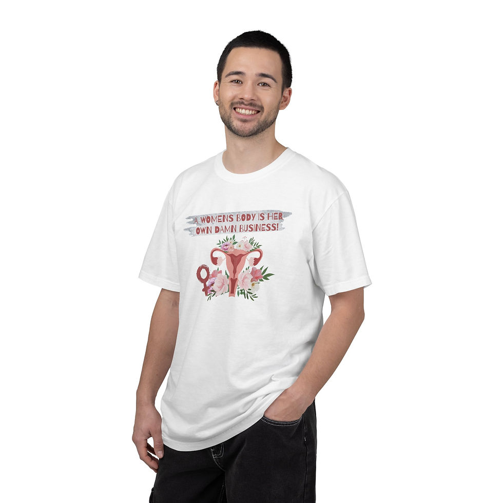 Thumbnail: Women's Body Is Her Own Damn Business T-Shirt — Feminist Reproductive Rights Tee