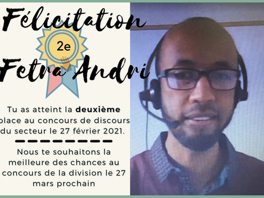 Félicitation à Fetra
