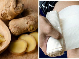 Compresa con Jengibre para dolores e hinchazones