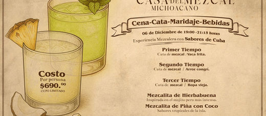 *Casa del Mezcal une sabores de Michoacán y Cuba en experiencia sensorial: Ceconexpo*