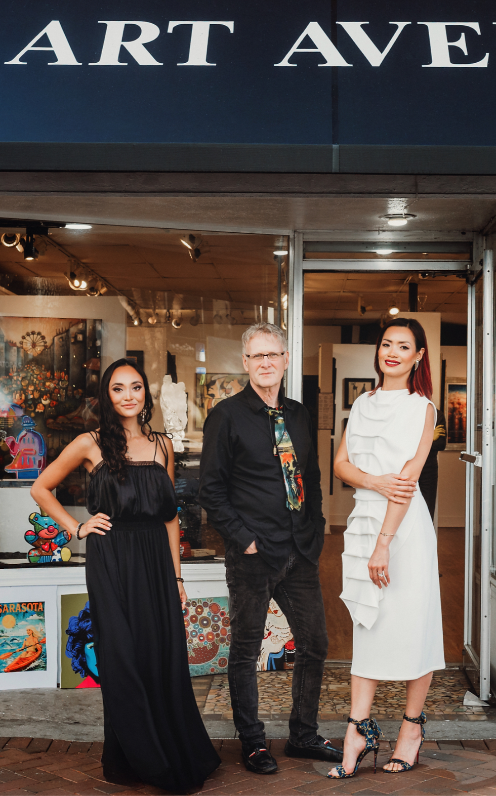 Eye-level view of Art Avenue studio with colorful artwork and creative spaces