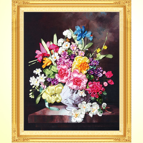 Silk Flowers Wall Hanging Home Decor icustomstitch