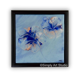 Blues and Purples Fluid Painting