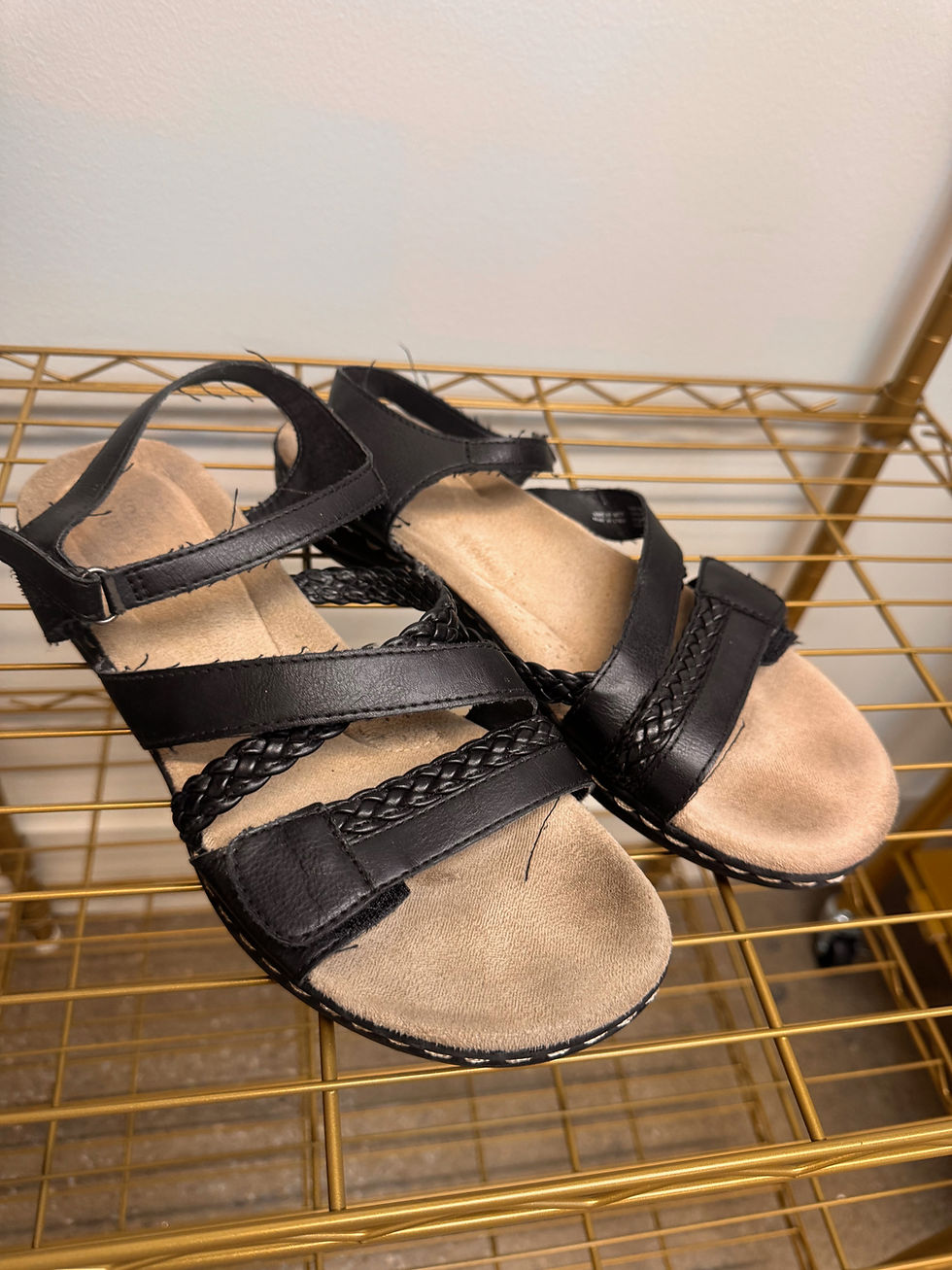 Black Comfort Sandals