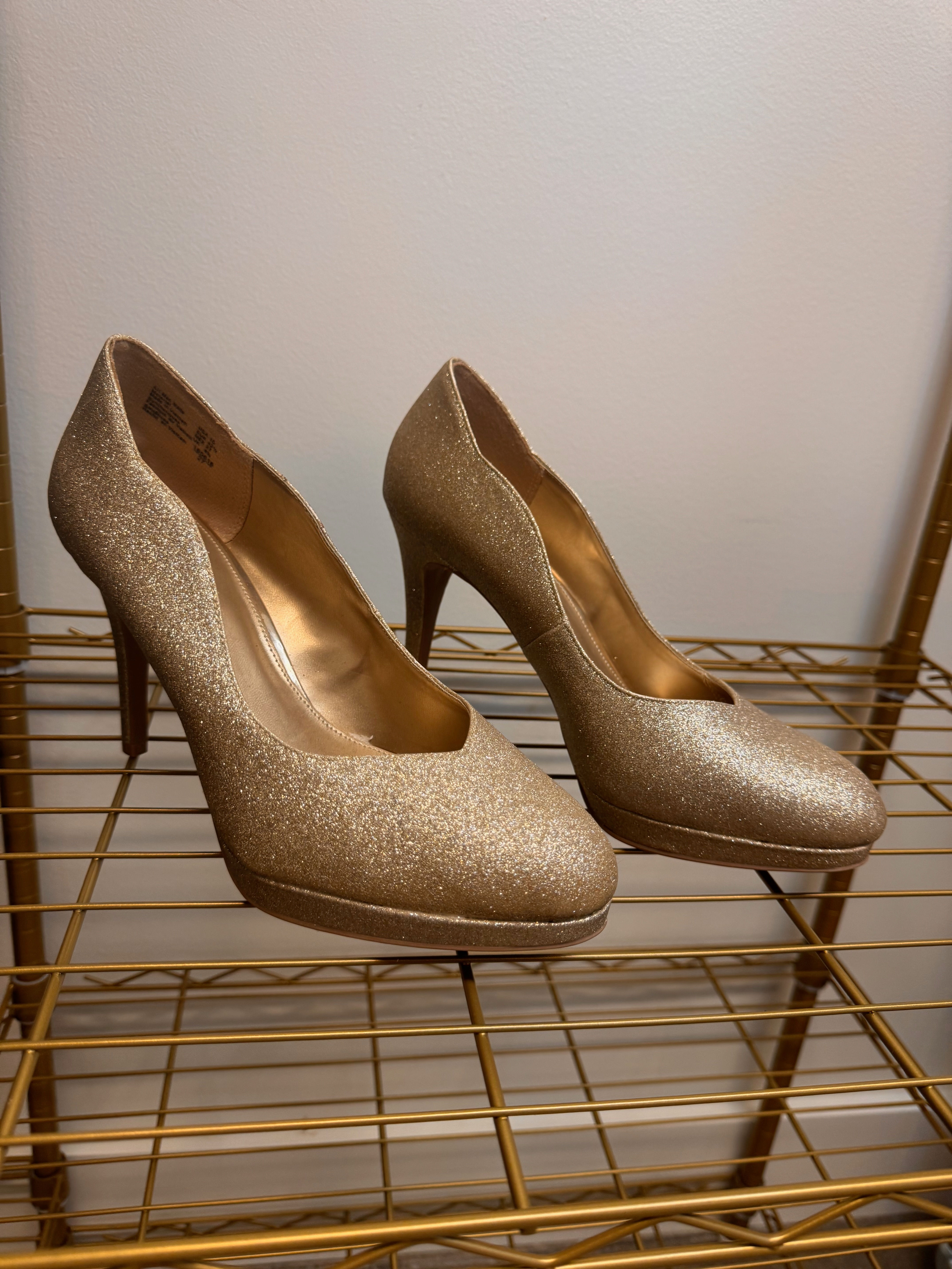 Gold Sparkle Heels