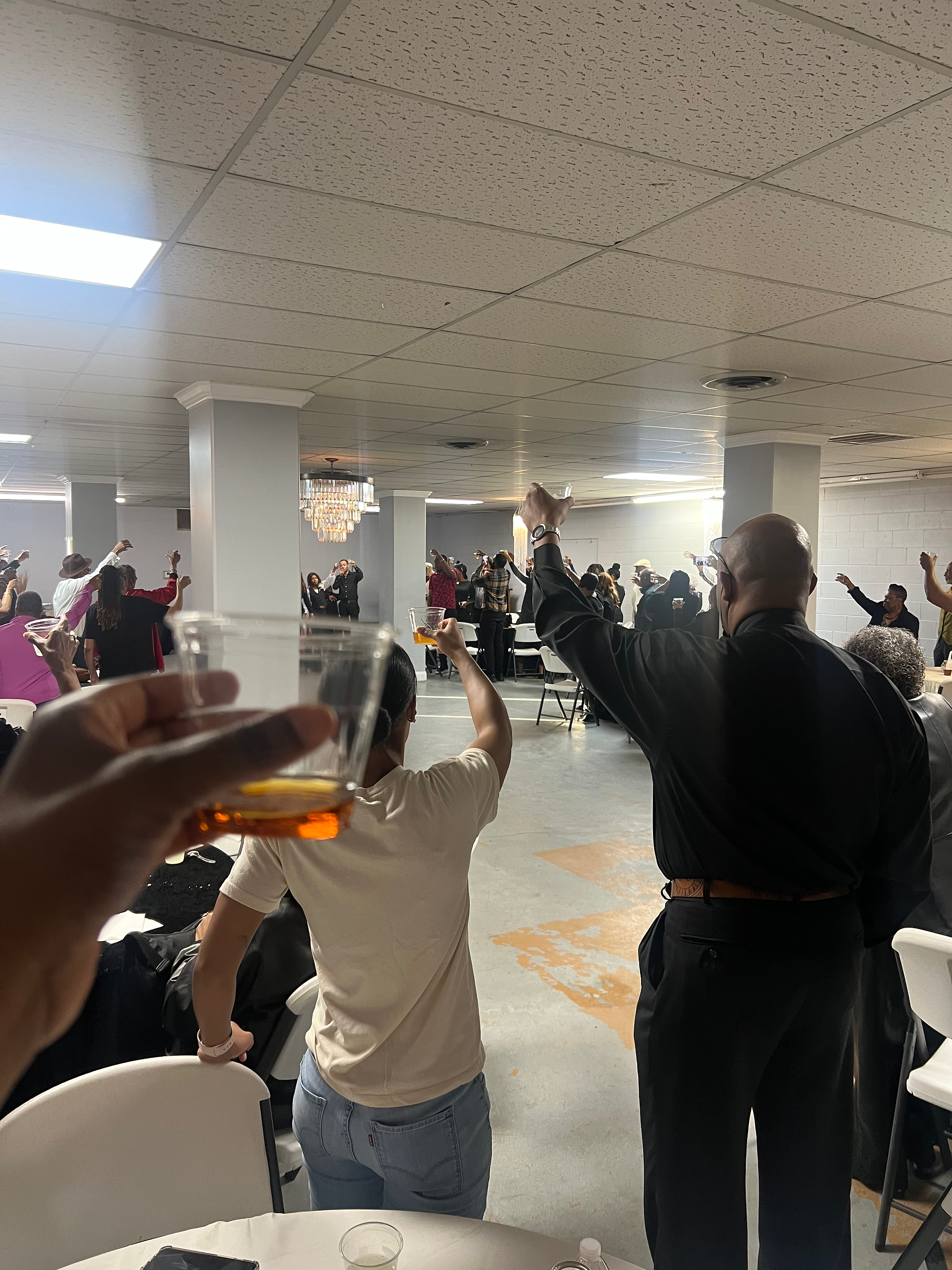n image of a toast at my uncle's repast