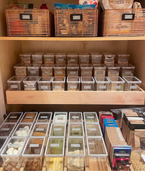 gallery of organized pantry shelves