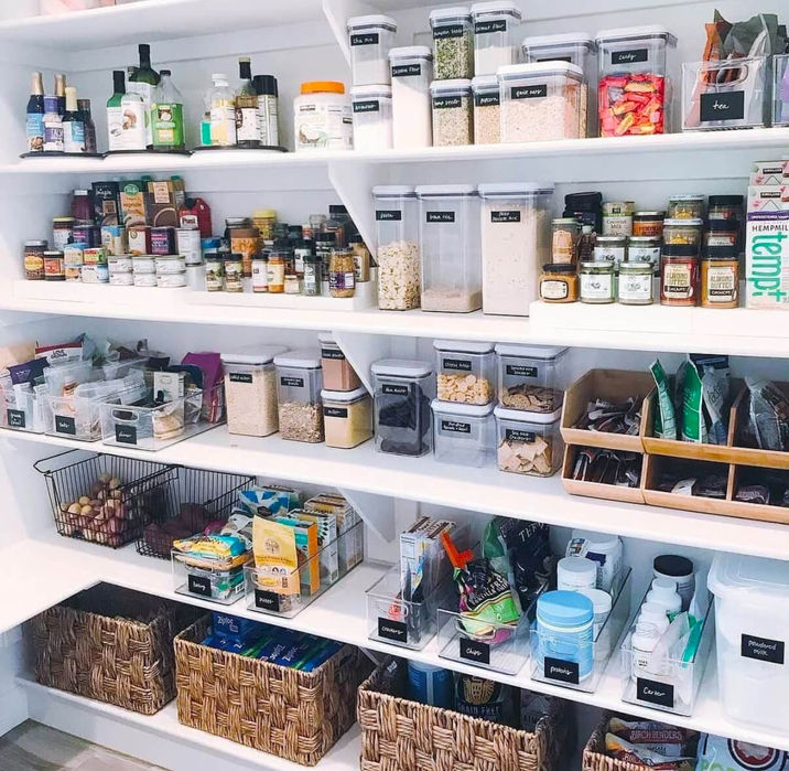 gallery of organized pantry shelves