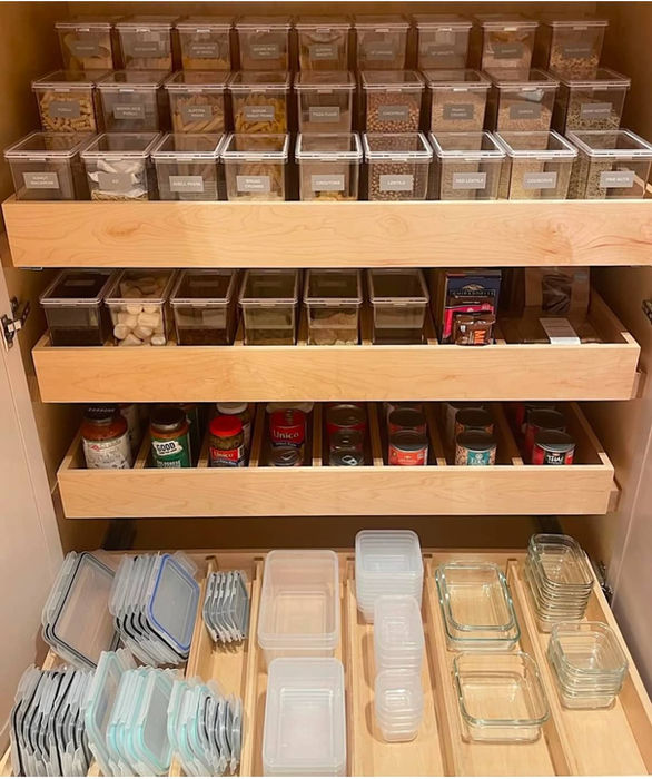 gallery of organized pantry shelves